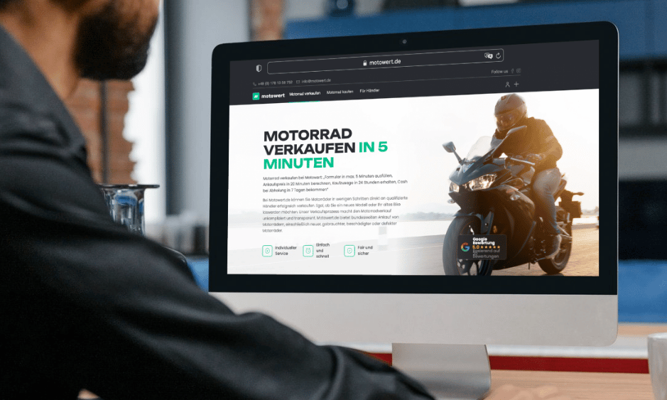 Motorrad verkaufen in 5 Minuten – Das bietet Motowert für seine Kunden