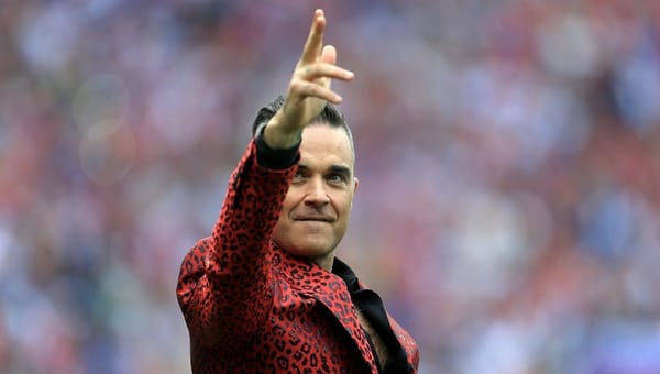 Robbie Williams Mittelfinger